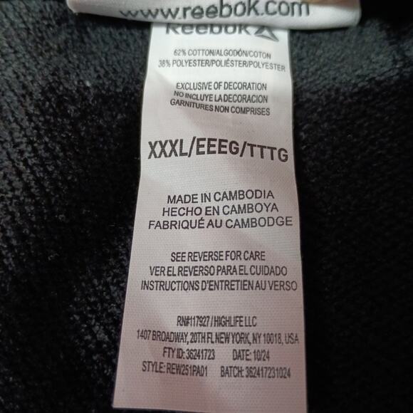 Reebok Women's Fleece Cargo Sweatpants Size 3XL Black Tapered Pull On - Picture 6 of 9